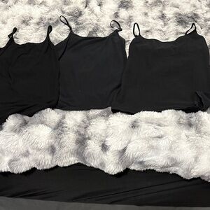 Set of Three Black Camisoles